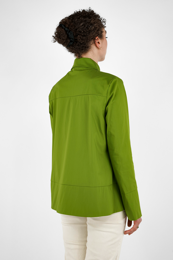 A-Linien Bluse aus Baumwolle-Mix in grün
