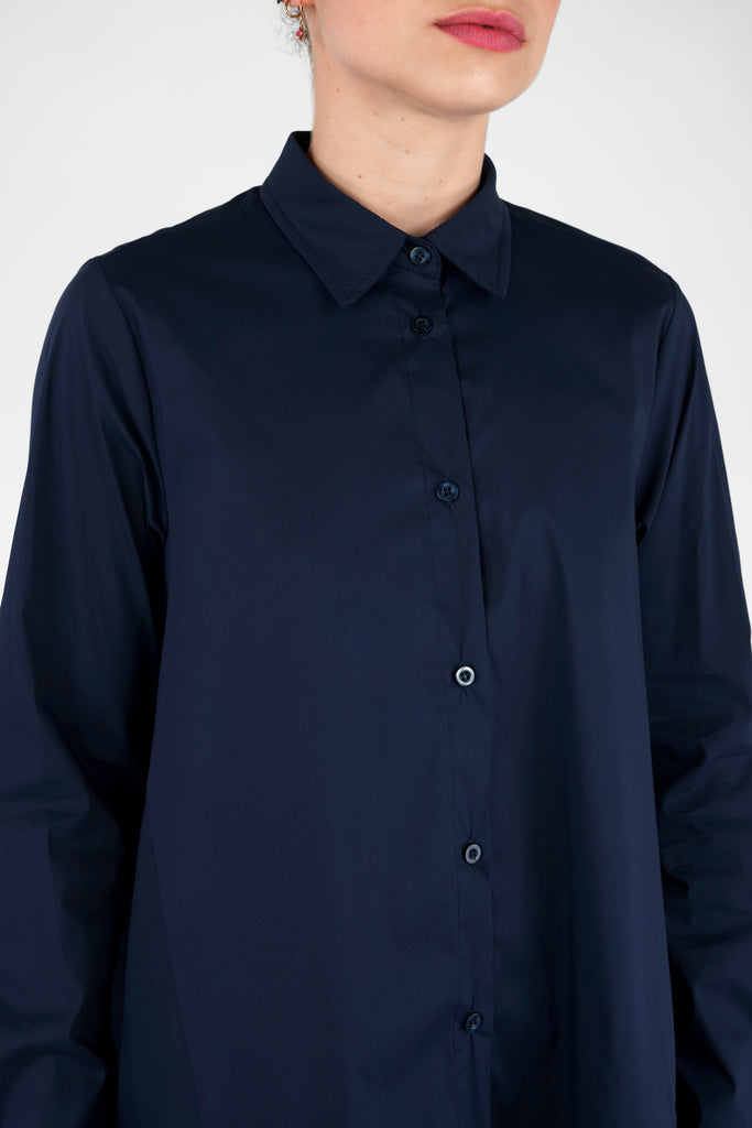 Bluse A-Shape aus Baumwoll-Mix-Qualität in dunkelblau