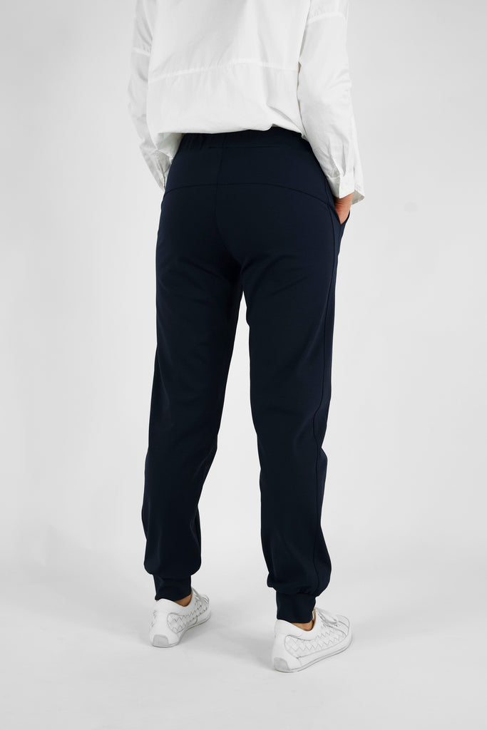 Joggpants aus Baumwolle-Mix in dunkelblau