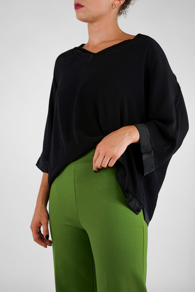 Weite Hose im Joggpants-Stil in grün