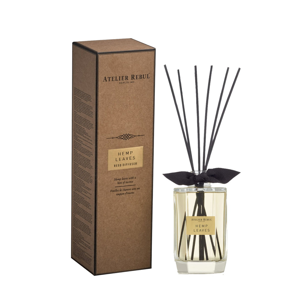 magazzino_designeroutlet_HEMP_LEAVES_Reed_Diffuser_200ml Der reiche Duft der Hanfblätter-Duftstäbchen ist von Hanfblättern inspiriert.
