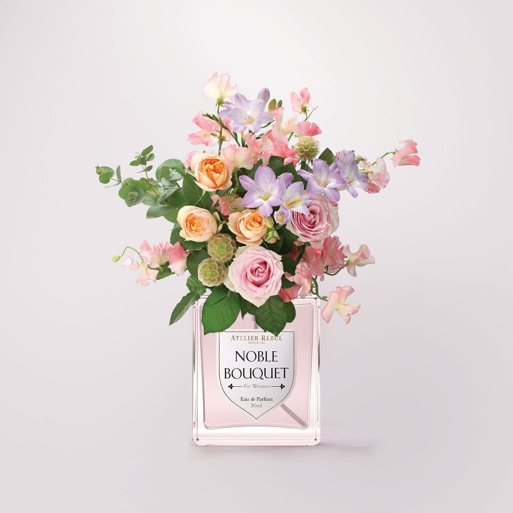 magazzino_designeroutlet_NOBLE_BOUQUET_Eau_de_Parfum_Women_50ml Romantik pur - der blumige Damenduft aus der Atelier Kollektion  Blumige und fruchtige Noten verschmelzen zu einem nostalgischen, romantischen Duft.